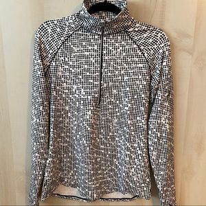 Under Armour White Black Dots Long Sleeve Medium